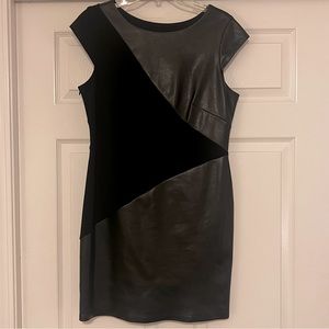 Joseph Ribkoff Vegan Leather Shift Dress, size 12
